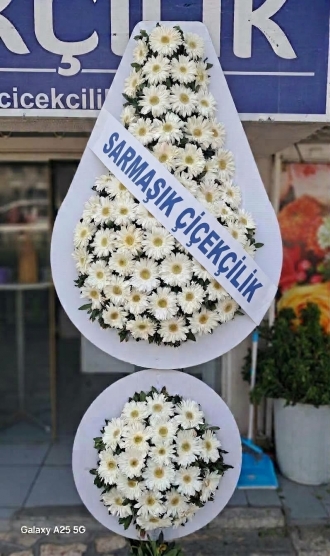 Ayaklı Sepet Çiftli Beyaz 