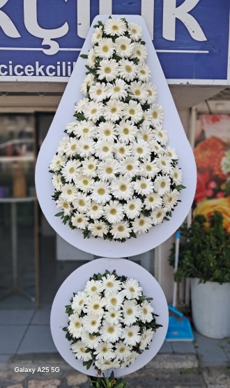 Ayaklı Sepet Çiftli Beyaz 